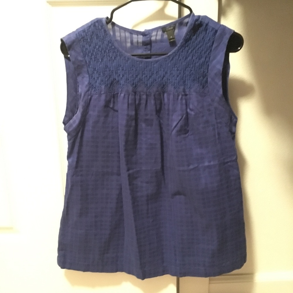 J Crew Blue Smock Sleeveless Tank sz Small